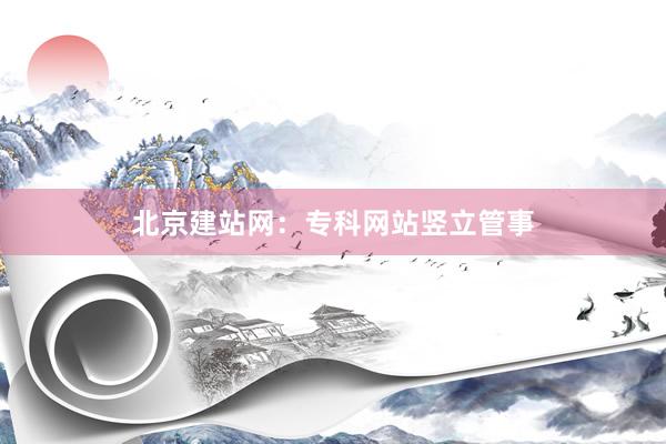 北京建站网：专科网站竖立管事